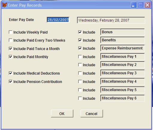 Pay Records In generating pay records, the system uses the information set up for the employer and the information set up for each employee to put together the detailed pay records.