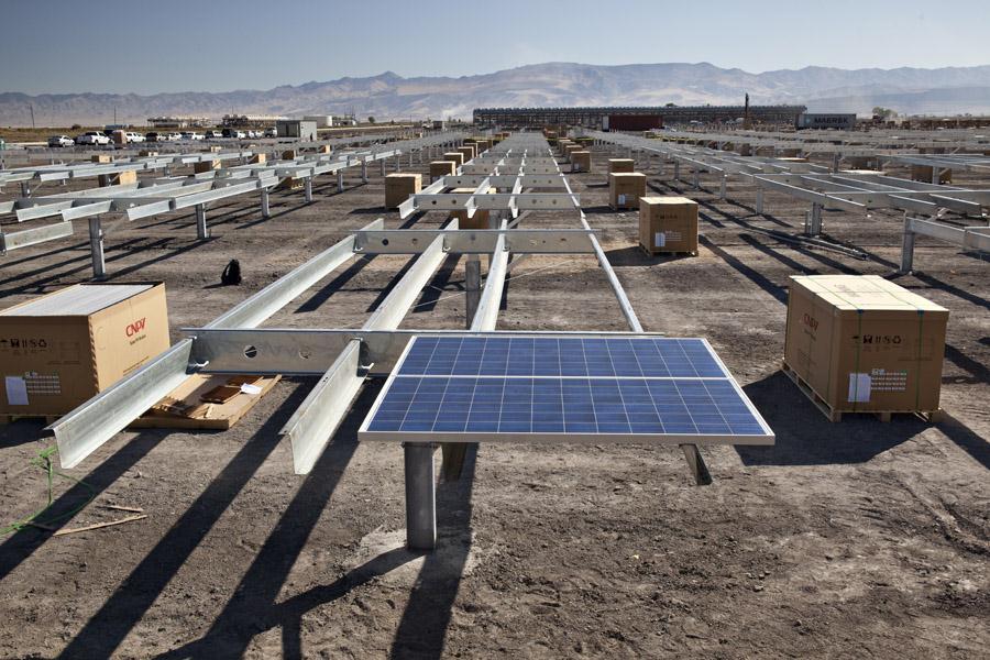 Geothermal and Solar PV Hybrid Stillwater Geothermal Plant in Nevada, USA, 24 MWe solar installation at for peak