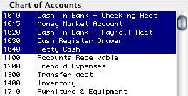 262 Chapter 11 Customer, Vendor & Item Reports Making Selections in a Reports List Most report windows allow you to select a consecutive series of accounts, names, or periods from a list box for a