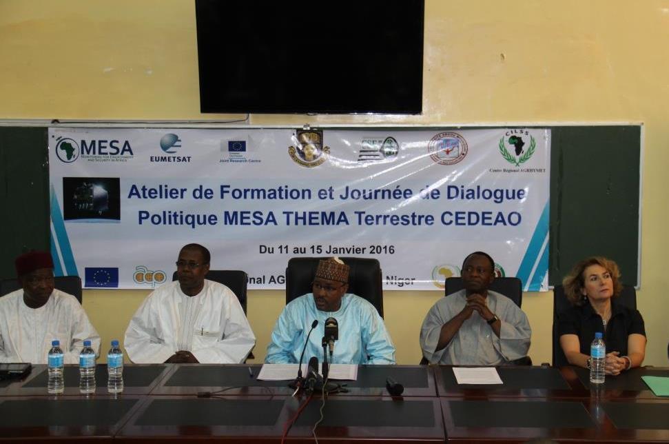 Atelier Régional de formation sur les produits MESA terrestre CEDEAO Niamey, Niger du 11 au 14 janvier 2016 Day 5: MESA Policy Dialogue day