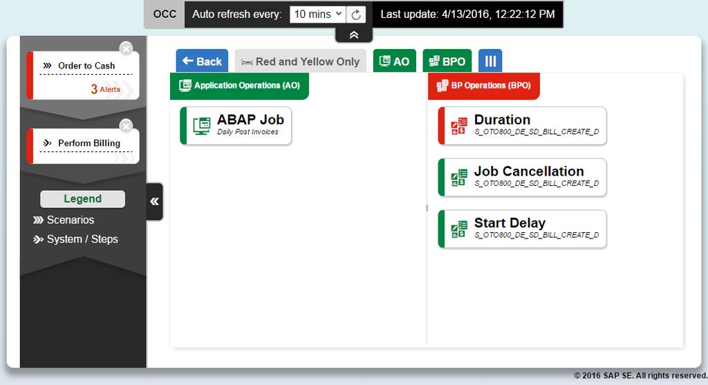 Operation Build real time snapshots of your solutions status based on alerts and metrics rating.