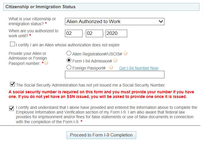 Citizenship or Immigration Status