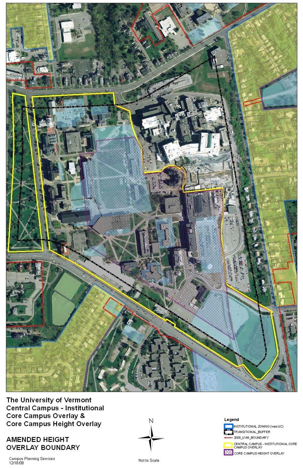 City of Burlington Zoning Central Campus Institutional Core Campus Overlay Zoning District: Institutional (I) & Institutional Core Campus Overlay (ICC): Lot Coverage: Allows up to 70% lot coverage