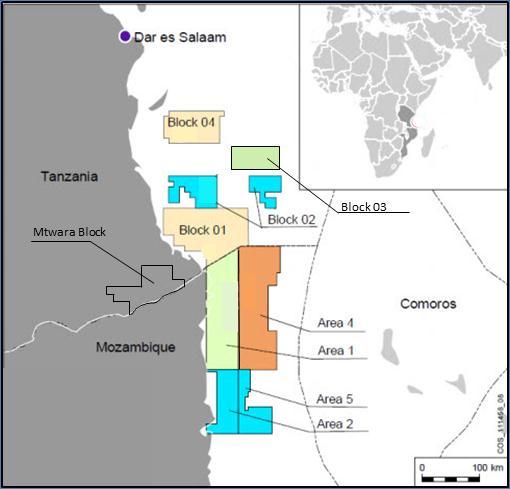 Gas discoveries by actor in Mozambique & Tanzania Statoil Block 2 2012 9 TCF 2013 4 6 TCF 14 TCF (estimated) Aminex Mtwara Block 2012 1.5 TCF 1.