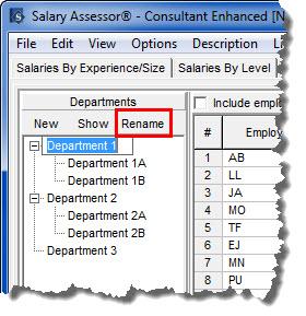 158 To rename a Department or Sub-Department, click on the Department or Sub-Department once and select Rename.