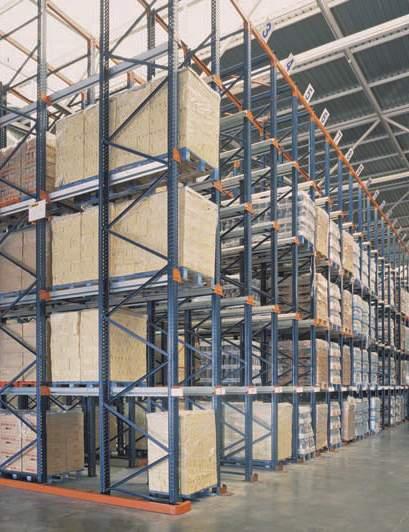 Racking unit stability The racking units must provide guaranteed crosswise and lengthwise stability.