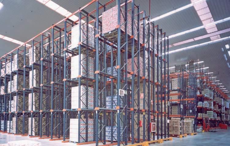 Conventional pallet racking and drive-in systems are usually