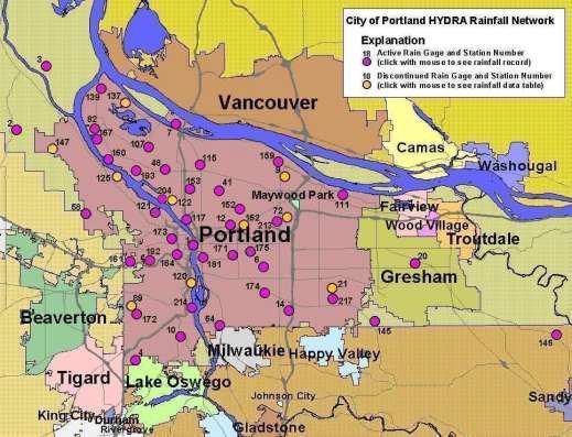 Appendix A Portland gage map A list of all active gages