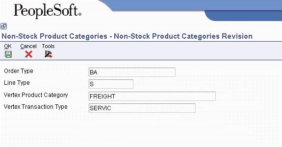 If the item branch/plant record does exist and if the respective category code on the item branch/plant record is not blank, the system uses the category code for the product category/id and returns
