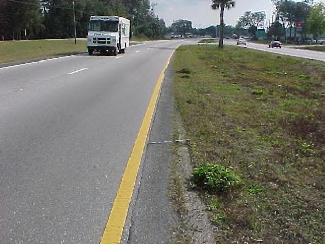 Edge widening less than 2 feet in width from the travel lane edge does not meet desired conditions for paved shoulders unless specified in the Department s Straight-line Diagrams.