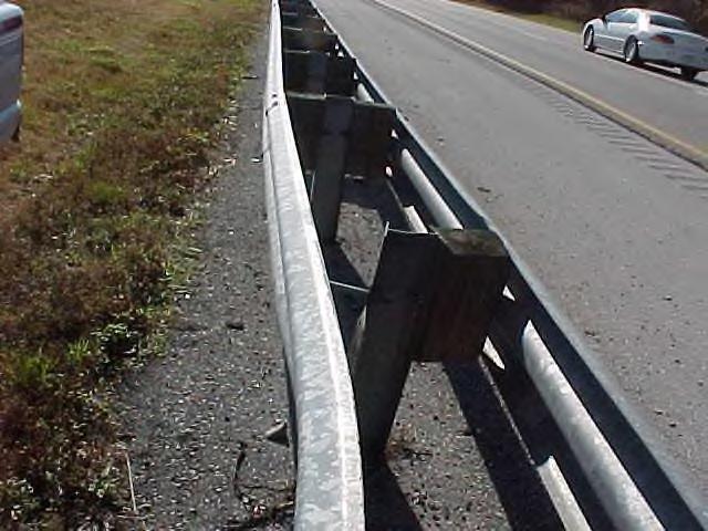 This is an approach end guardrail end section.