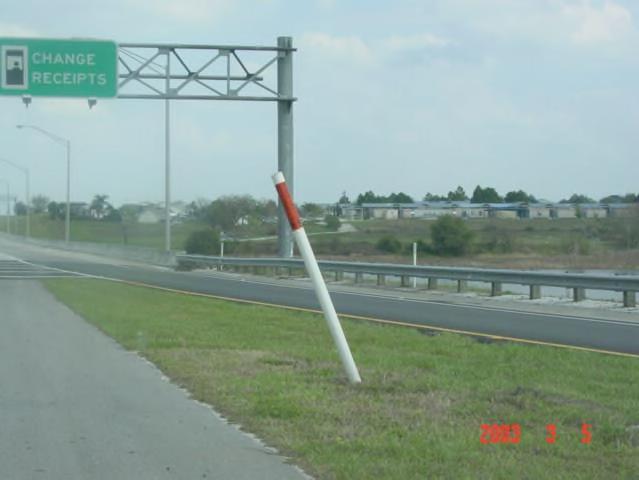All connecting hardware, nuts and bolts should be installed. Delineators shall not be used as Type 2 object markers (see MUTCD).