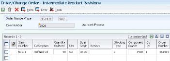 Assigning Serial Numbers 5.13.3 Attaching Intermediate Items Access the Intermediate Product Revisions form.