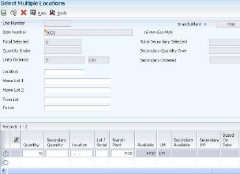 Issuing Material Manually The Qty (Quantity) Ordered field in the detail area indicates the quantity of each component that the system deducts from inventory. 4.