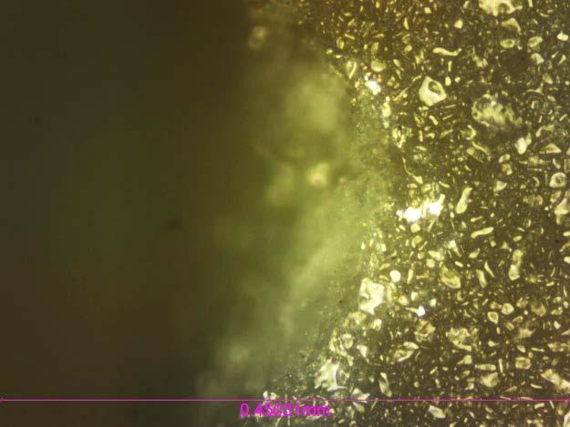 The chips themselves can be studied under an optical microscope after the testing is complete. As can be seen in Fig.