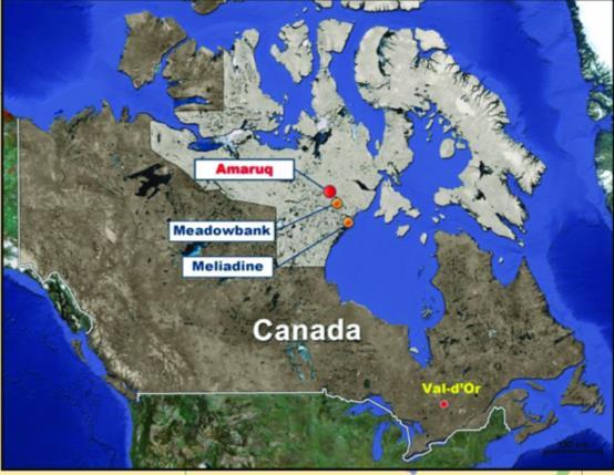 AGNICO EAGLE IN NUNAVUT LARGE LAND POSITION TOTALLING +320,000 HA IN 3 GREENSTONE BELTS Status: Meadowbank 2007 Acquired Cumberland Resources Ltd.