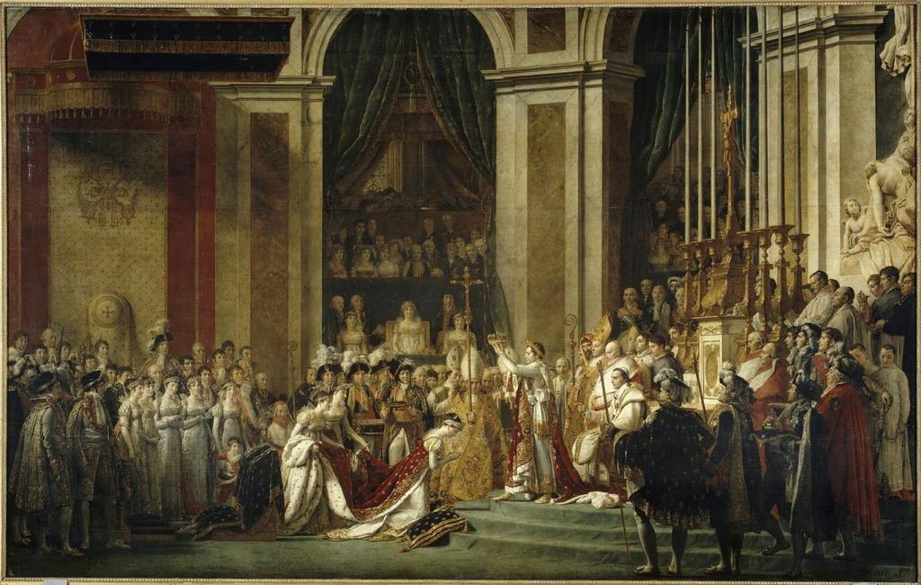 December, 1804: Napoleon declared himself Emperor of France and reinstituted hereditary rule Document 3: Jacques-Louis David, painting, Consecration of the Emperor Napoleon I and Coronation of the