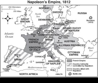 are called the Napoleonic Wars. In 1812 Napoleon, who had conquered most of Europe, heard that the Russians were raising a large army and preparing for war.