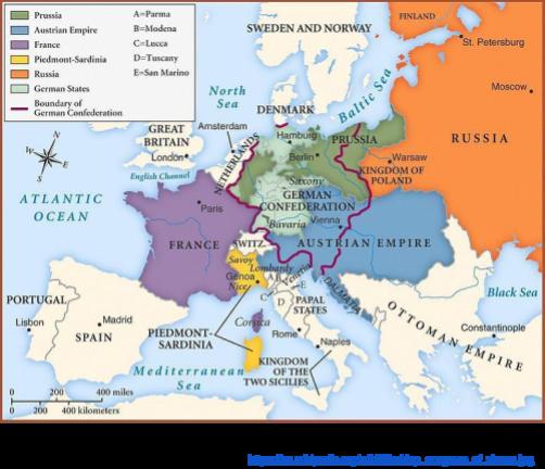 June, 1815: At Congress of Vienna European powers redraw map to pre-napoleon lines, Louis XVIII installed as the king of France After the troops of the coalition of countries that defeated Napoleon