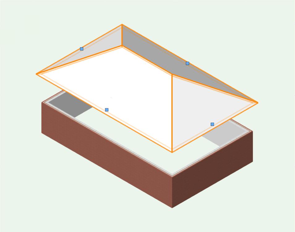 In other words, the bearing height defines how far above or below the active layer plane the roof will sit.