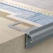Balcony and terrace systems 10,5 1,5 55,1 Aluminium 88,7 19,8 Blanke BALCONY-Edge Protector Pro It is designed to protect the edge of the balcony substrate and the edge of tile installed over the
