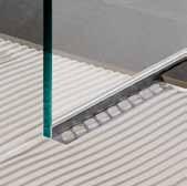 straightforward installation of the linear drainage with currently the lowest installation height from 54