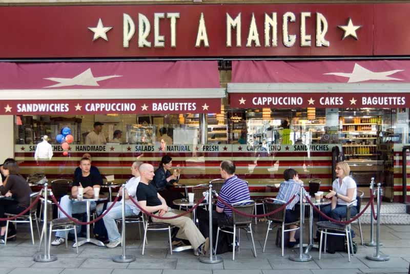 Prêt a Manger High-end sandwich and snack retailer Use only wholesome ingredients All shops have their own kitchens where fresh sandwiches are prepared every day