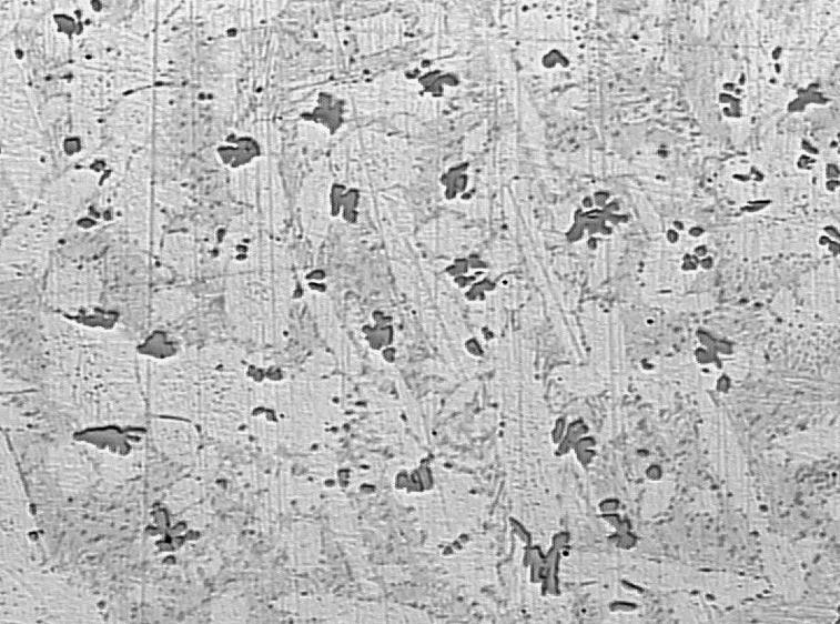 J. Łabanowski, T. Olkowski: Effect of chemical composition and microstructure on mechanical properties 27 Fig. 2. κ-phase precipitates. Unetched specimen. Magn.