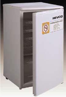 Flammables stored in the open in the laboratory work area shall be kept to the minimum necessary for the work being done. Do not store flammable liquids in domestic type refrigerators.