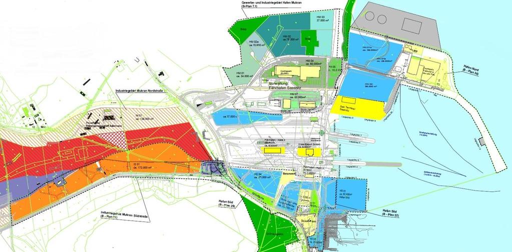 Area Overview Ideal preconditions for industrial development Huge areas at the port and railway site available