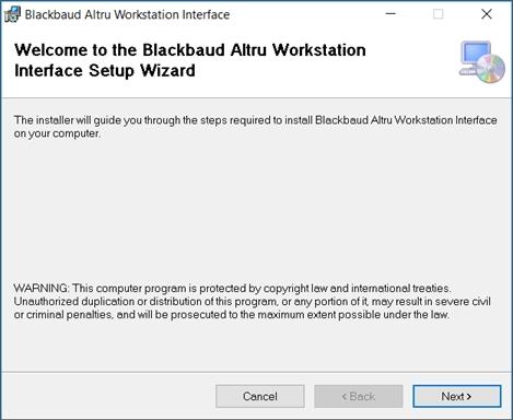 The Internet Explorer Information bar appears with this message: "This website wants to install the following add-on: 'Blackbaud.AppFx.Programming.WebshellWorkstation...' from Blackbaud, Inc." 3.