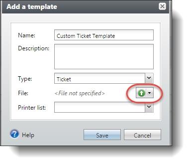 144 CHAPTER 3 2. Use your cursor to select the list of merge fields and right-click to copy. For a definition of each merge field, see Ticket Merge Fields on page 146. 3. In your vector graphics software program, create a new template in landscape format.