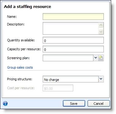 43 CHAPTER 1 After you add a staffing resource, you can access the resource record to perform additional configuration tasks. For example, you can add a program or view an event s resources.