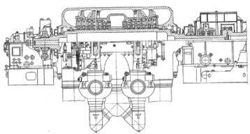module - 2 x 7 stages - Active type blading Disc-and-diphragm design Welded rotor - Полный