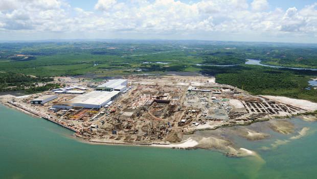 Aerial view of the Atlântico Sul megaproject Atlântico Sul Shipyard: Outstanding Project Award Winner Atlântico Sul Shipyard was established in November 2005 through a partnership between Camargo