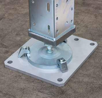 Miscellaneous Weight distribution base plates When Modula units are required to be installed in areas where floor point loads may be in excess of the existing slab, or when Seismic applications