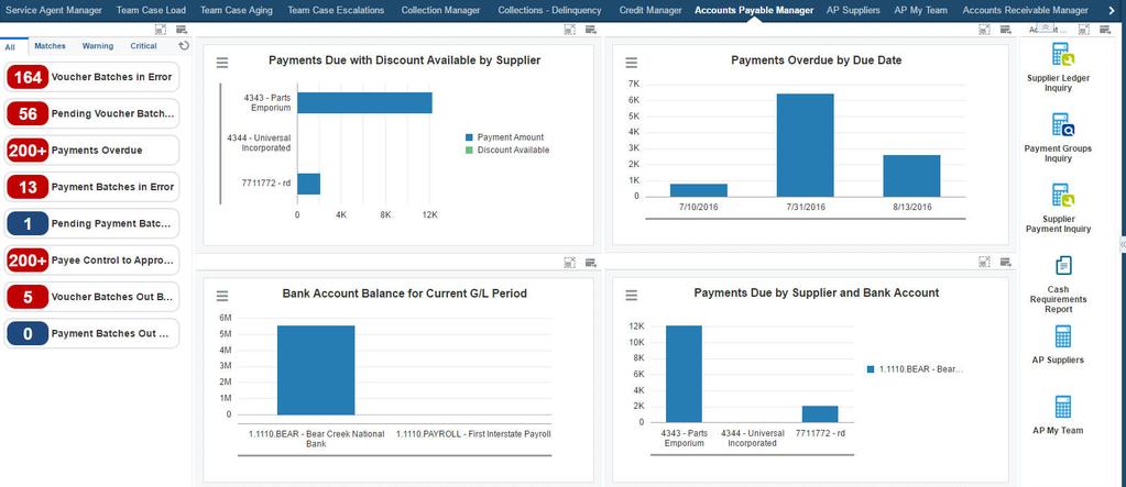 JD Edwards UX One Accounts Payable Manager Efficient Payments for Better Supplier Relationship Ensure prompt payments to optimize cash.