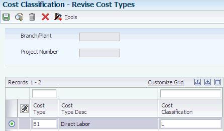 Setting Up Cost and Account Classifications Form Name FormID Navigation Usage Revise Account Numbers W31P301B Click the Add button on the Work with Account Numbers form.
