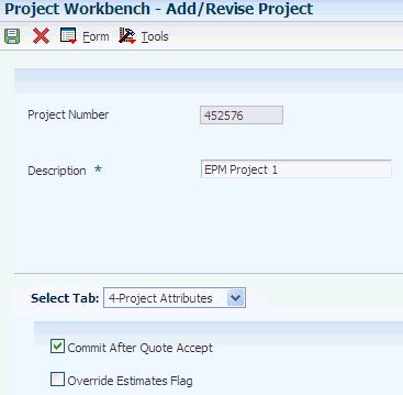 Creating Projects 4.2.4.4 Project Attributes Select the Project Attributes tab.