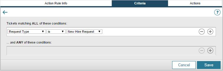 BEFORE YOU BEGIN Create a new hire request type. Create a task and task elements. CREATE AN ACTION RULE TO RUN A TASK 1. In the toolbar, click Setup. 2. Select Processes > Action Rule. 3.