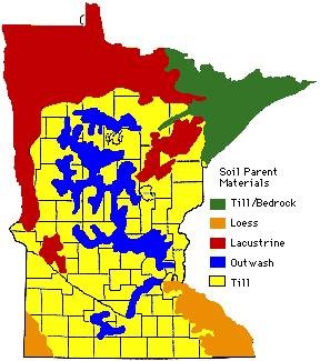 Soil parent materials of Minnesota Glacial till