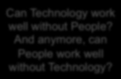 And anymore, can People work well without Technology?