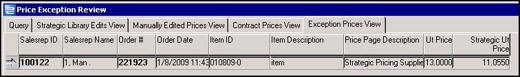Continuous Improvement Branch/Location Order Number Order Date Item ID/ Contract Number Contract Unit Price Strategic Unit Price If the Sort By option is Branch, the Branch ID/ displays; if the Sort
