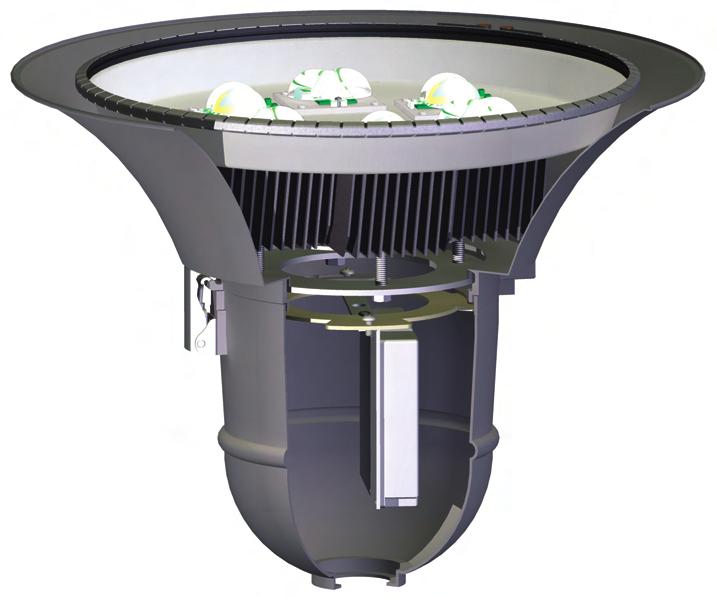 Product highlights Fully IP 66 Sealed optical chamber LED arrays and optics mounted using thermal blocks and generous heat-sink