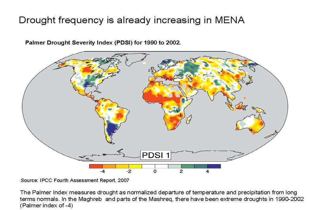Climate change How will climate change affect the MENA water status?