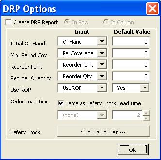 DRP Report The DRP report provides information needed to complete the Distribution Resource Planning process.
