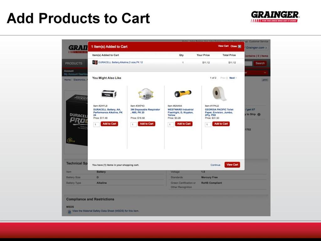 Customers will have an improved experience as they add products to their cart.