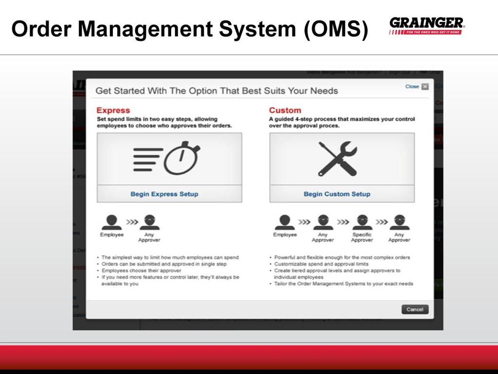 We also have a new OMS dashboard, improved workflow, intuitive user-interface and better approval notification system. Customers can now approve all KeepStock orders on new Grainger.