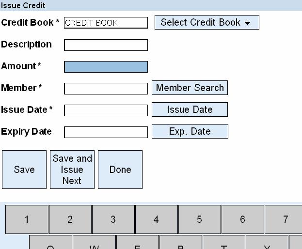 Use the Amount field to specify the amount that you want the member to have as