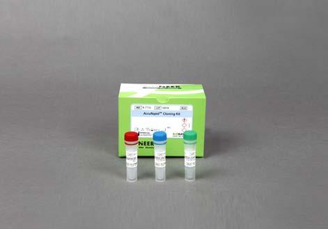 AccuRapid Cloning Kit NEW Features and Benefits Quick & accurate cloning in 30 min Directional addition of insert into a vector is possible without restriction enzyme treatment Addition of up to 3